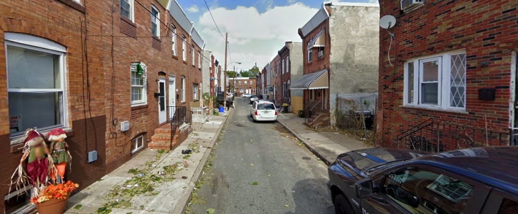 South Taney Street, with 1523 South Taney Street on the right. Looking north. Credit: Google