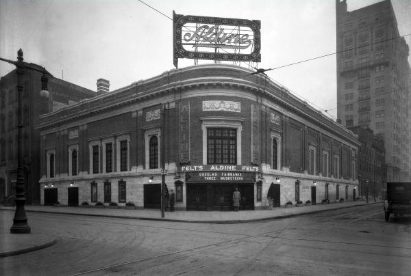 The Aldine Theatre a 1826 Chestnut Street. December 8, 1921. Looking southeast. Credit: PhillyHistory.org