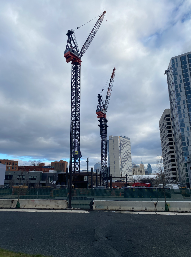 Tower Cranes Erected for Drexel’s uCity Square Tower in University City ...