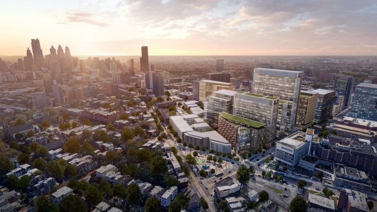 uCity Square rendering aerial via State of University City Report