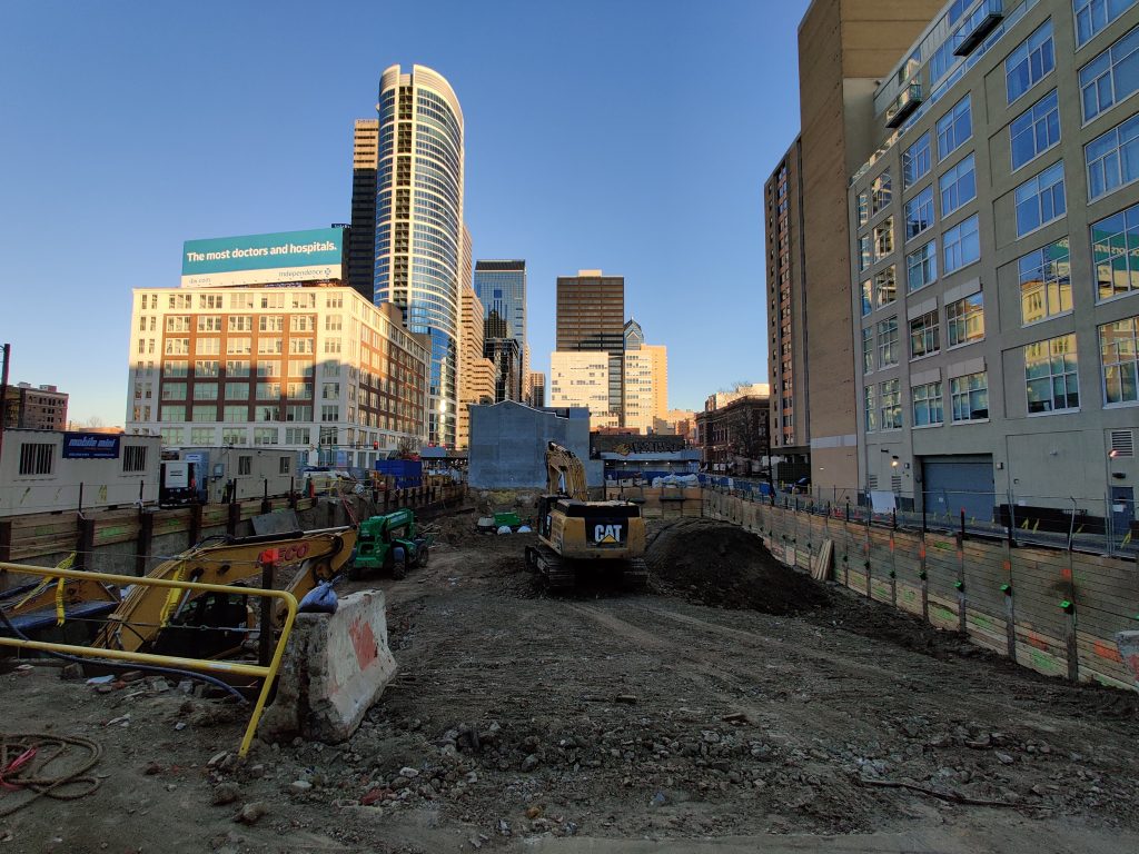 2222 Market Street excavation looking east. Photo by Thomas Koloski