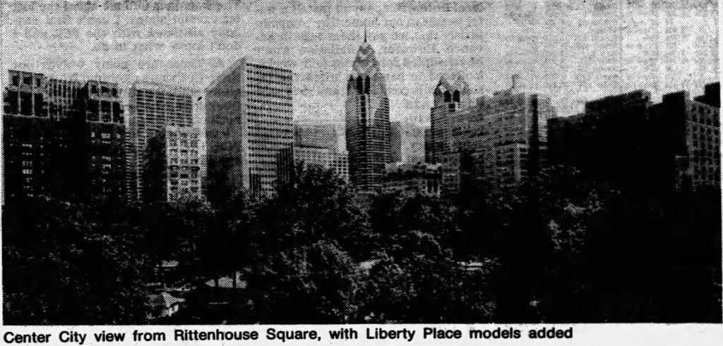 Liberty Place Rittenhouse Square mock up. Photo by Philadelphia Daily News