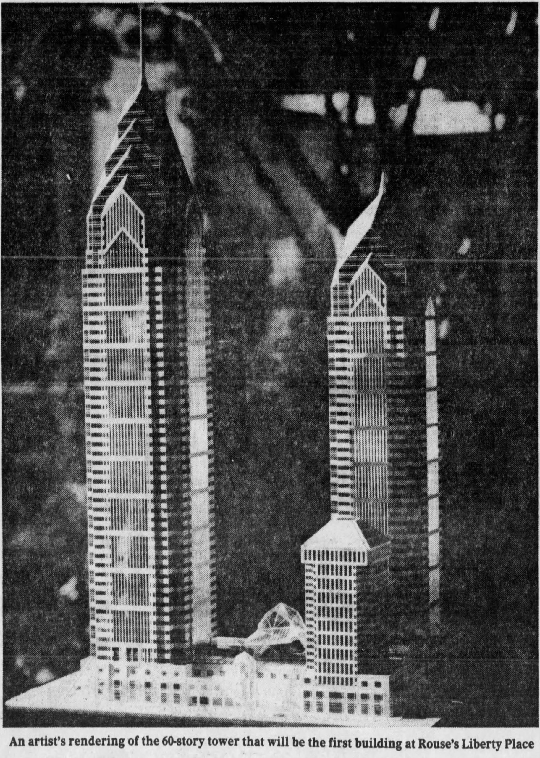 Model of Liberty Place. Photo by The Philadelphia Inquirer