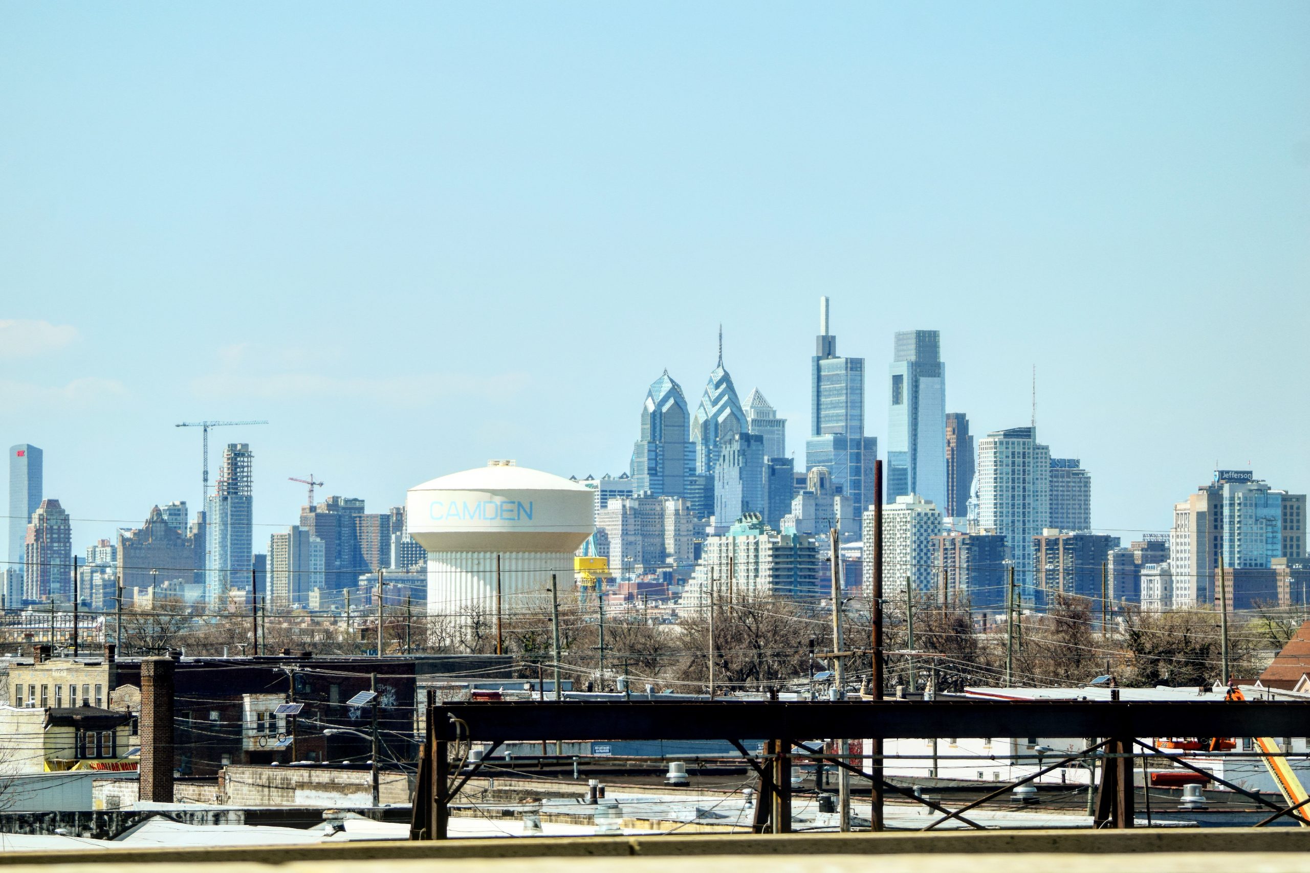 Philadelphia skyline from I-676. Photo by Thomas Koloski