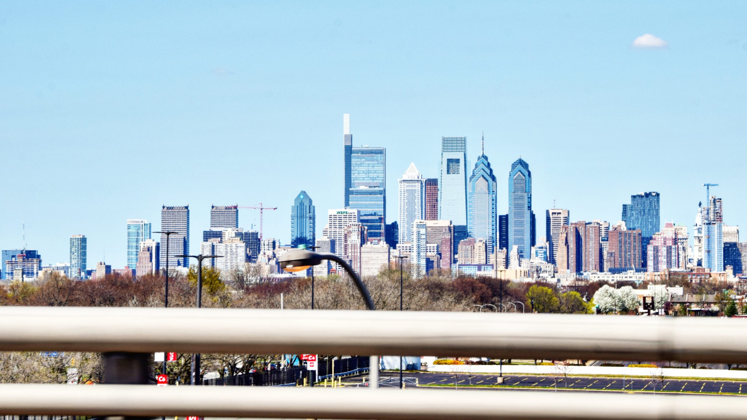 Philadelphia skyline from I-95. Photo by Thomas Koloski