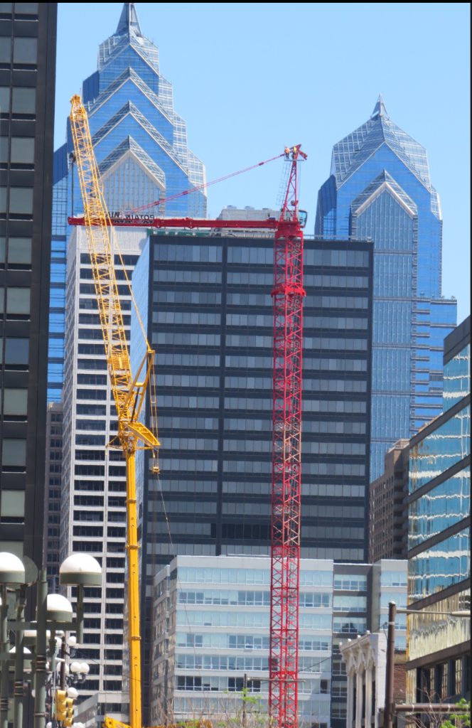 2222 Market Street tower crane. Credit: Colin LeStourgeon.