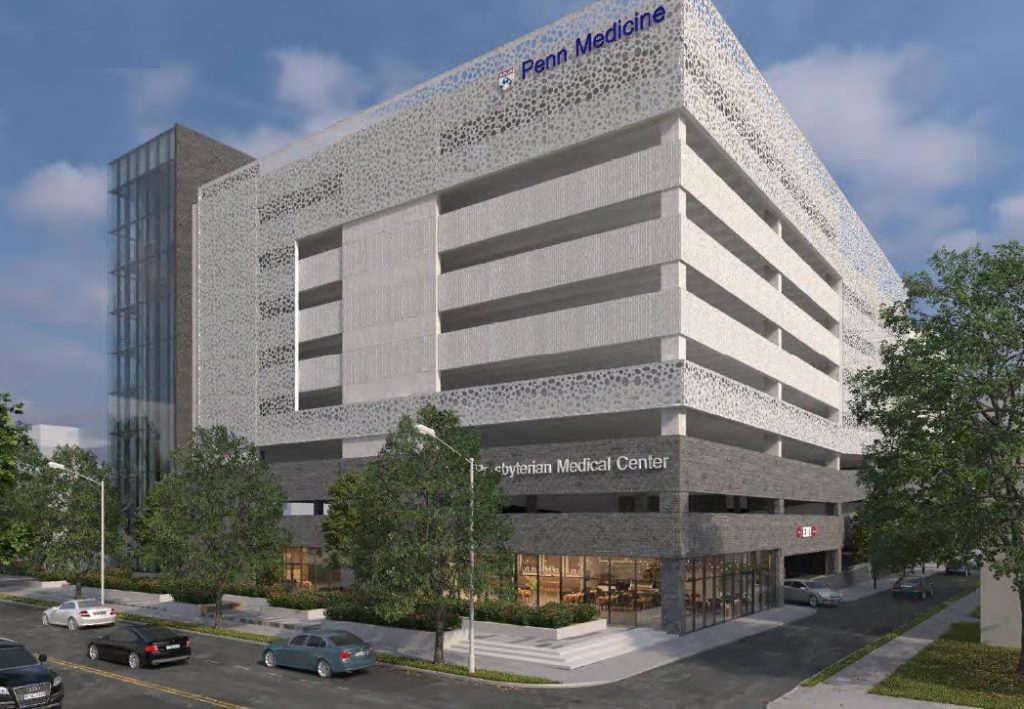 Penn Presbyterian Medical Center Parking Garage at 3800 Powelton Avenue. Credit: THA Consulting