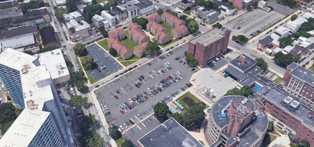 Site of the facility proposed at 3800 Powelton Avenue. Looking west. Credit: Google
