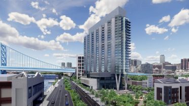 300 North Christopher Columbus Boulevard looking south. Image by Handel Architects