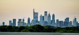 Philadelphia skyline from I-95. Photo by Thomas Koloski