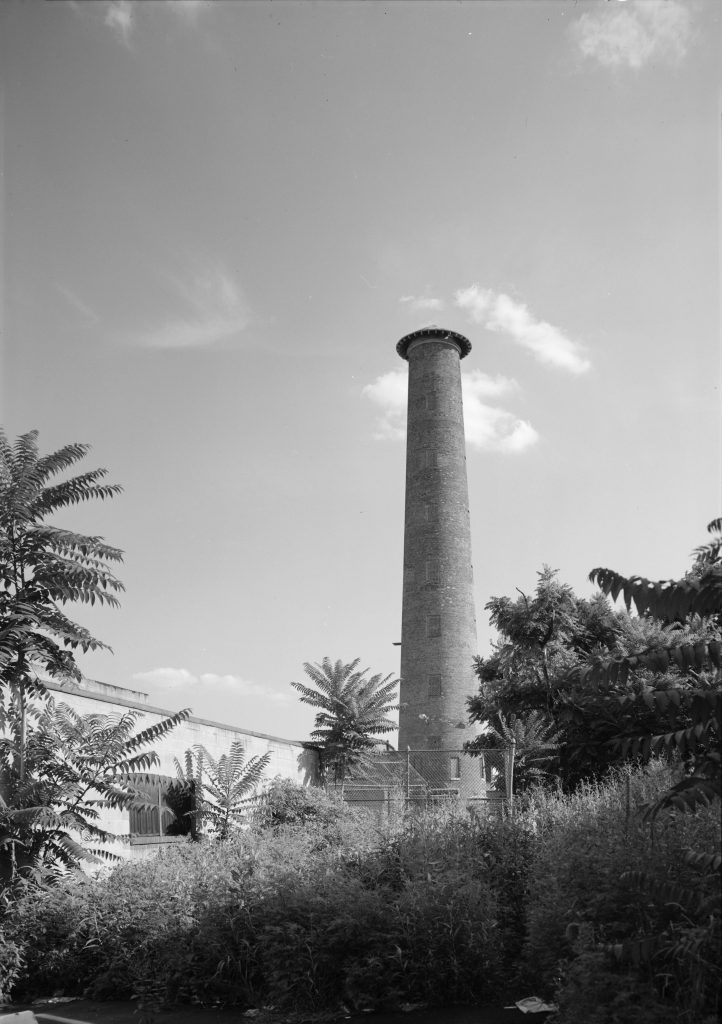 Sparks Shot Tower July 1973. Photo via Historic American Buildings Survey
