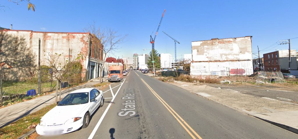 Ridge Avenue, with 1301 Ridge Avenue on the left. Looking northwest. Credit: Google Maps
