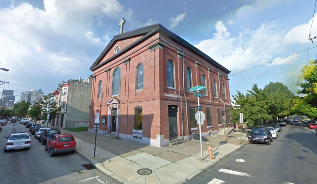 The church at 1935 Fitzwater Street. Looking northeast. August 2009. Credit: Google Street View