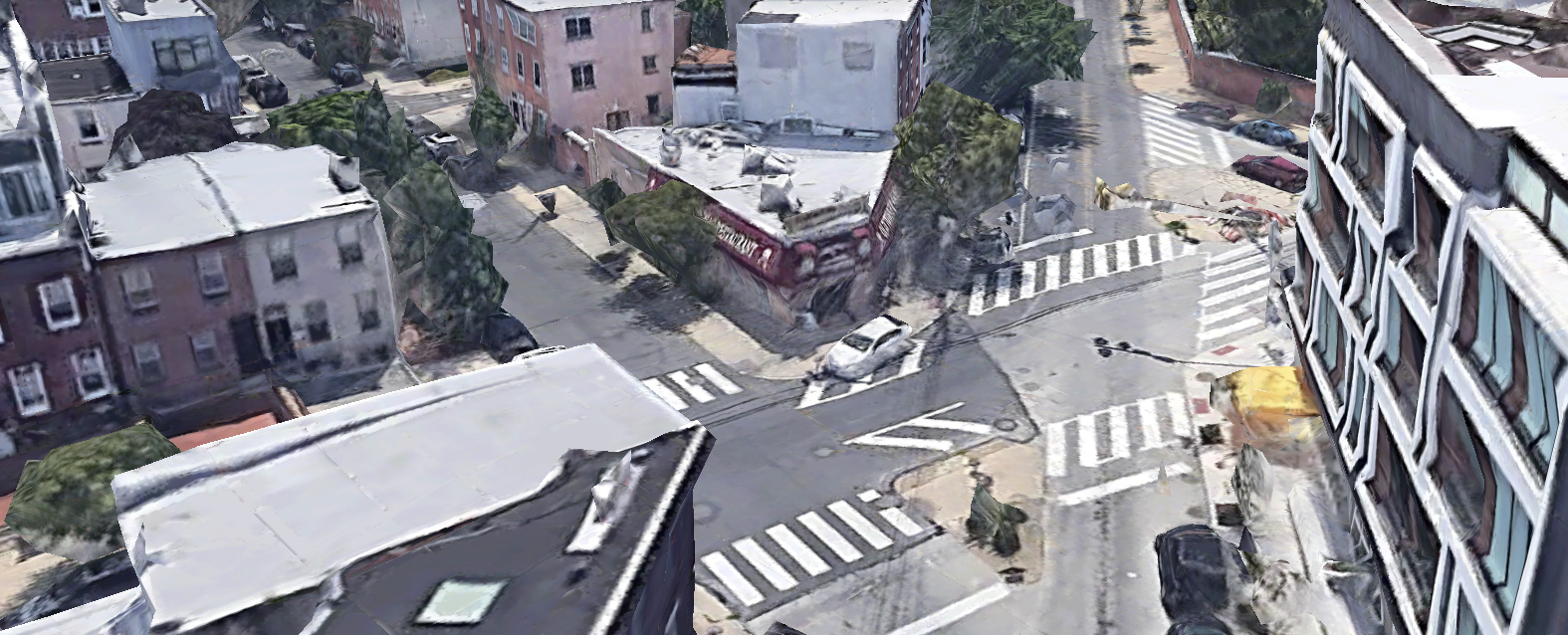 Former aerial view of 2301 Grays Ferry Avenue. Credit: Google.