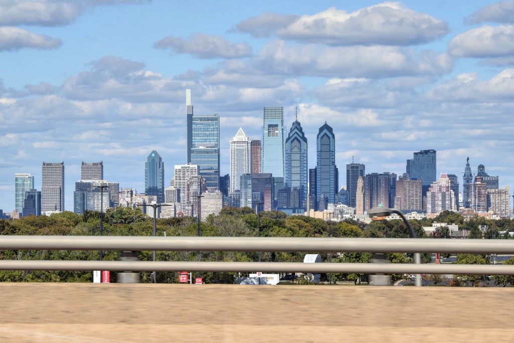 Philadelphia skyline from the I-95 2020. Photo by Thomas Koloski