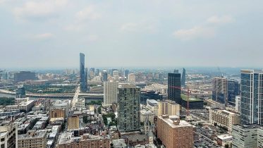 The view from The Laurel Rittenhouse looking west toward Center City West and University City. Photo by Thomas Koloski