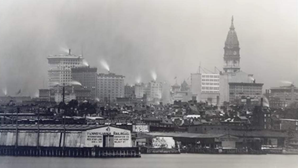 Philadelphia skyline 1910. Image via Old Images of Philadelphia on Facebook