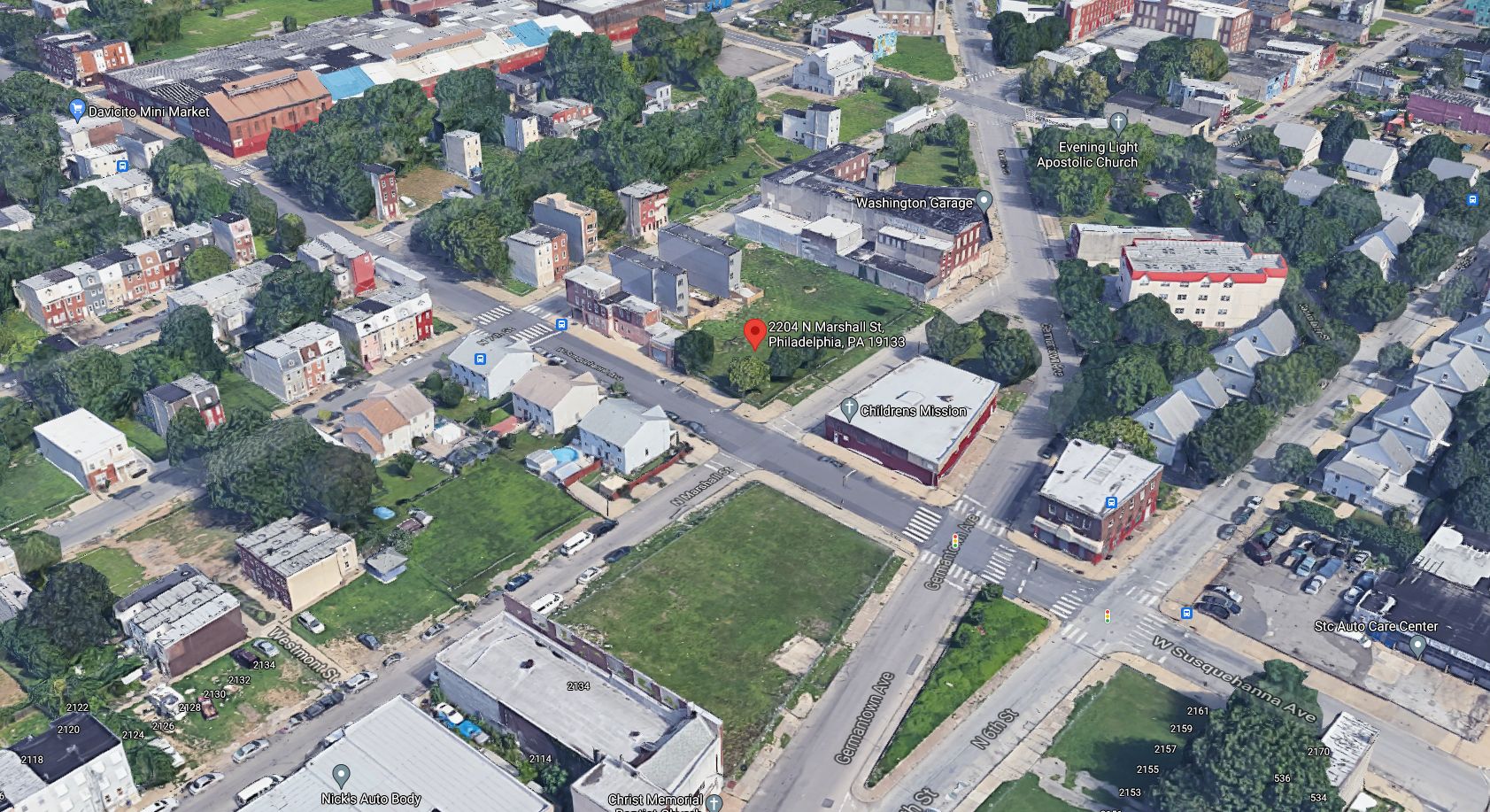 2204 North Marshall Street. Looking northwest. Credit: Google Maps