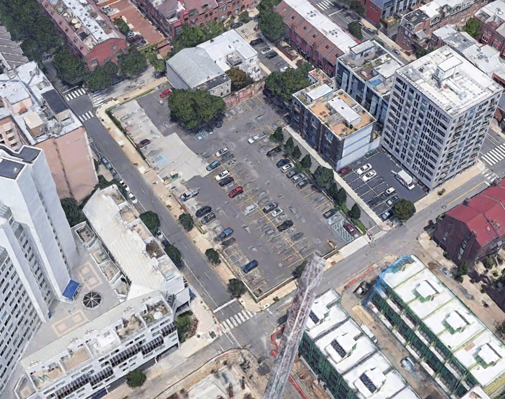 Aerial view of 139 North 23rd Street. Credit: Google.