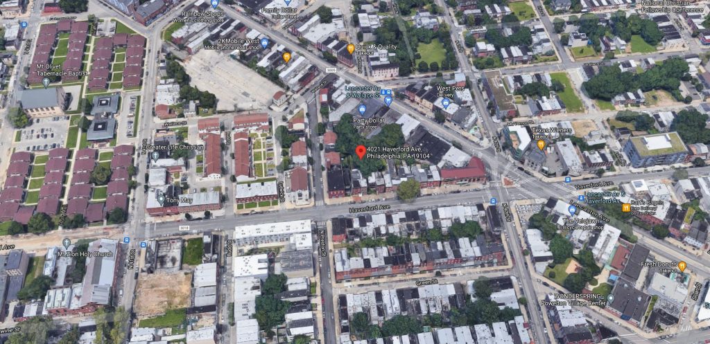 4021 Haverford Avenue. Looking north. Credit: Google Maps