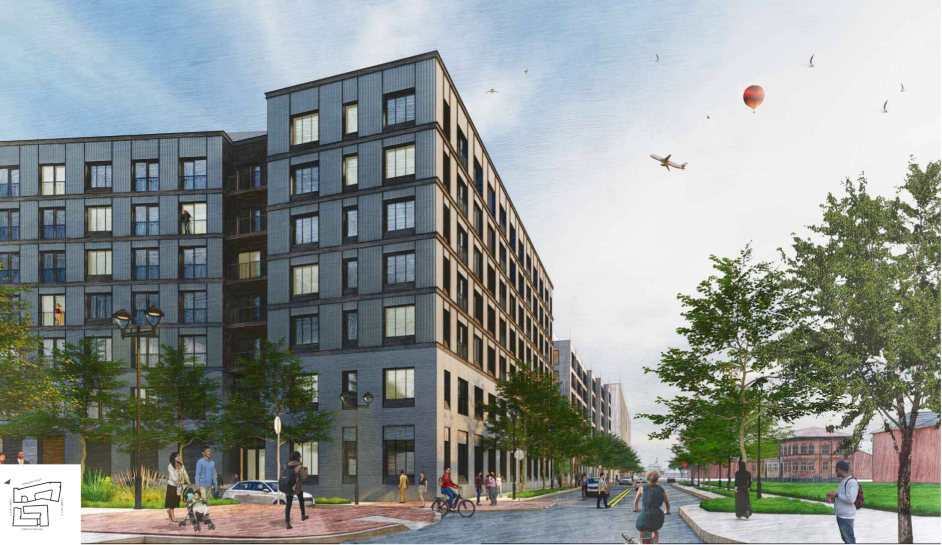 Renderings Revealed for 1200 Normandy Place in The Navy Yard, South