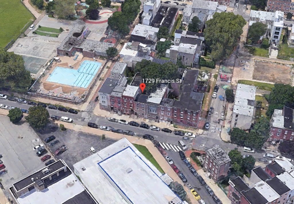 Current view of 1729 Francis Street. Credit: Google.