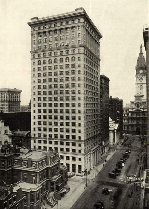 Land Title Building aerial. Image via Old Images of Philadelphia on Facebook