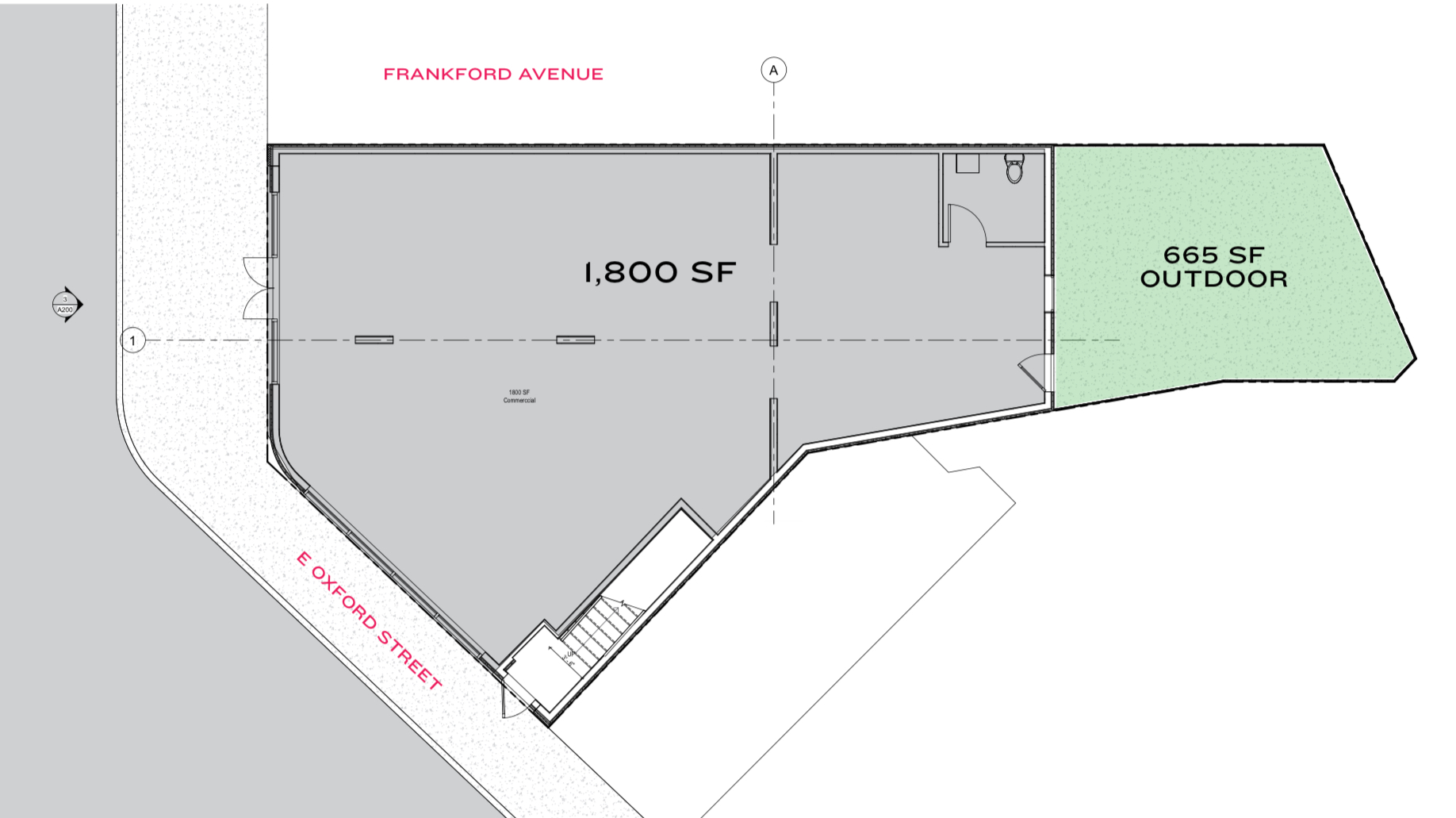 1601 Frankford Avenue. Ground level floor plan