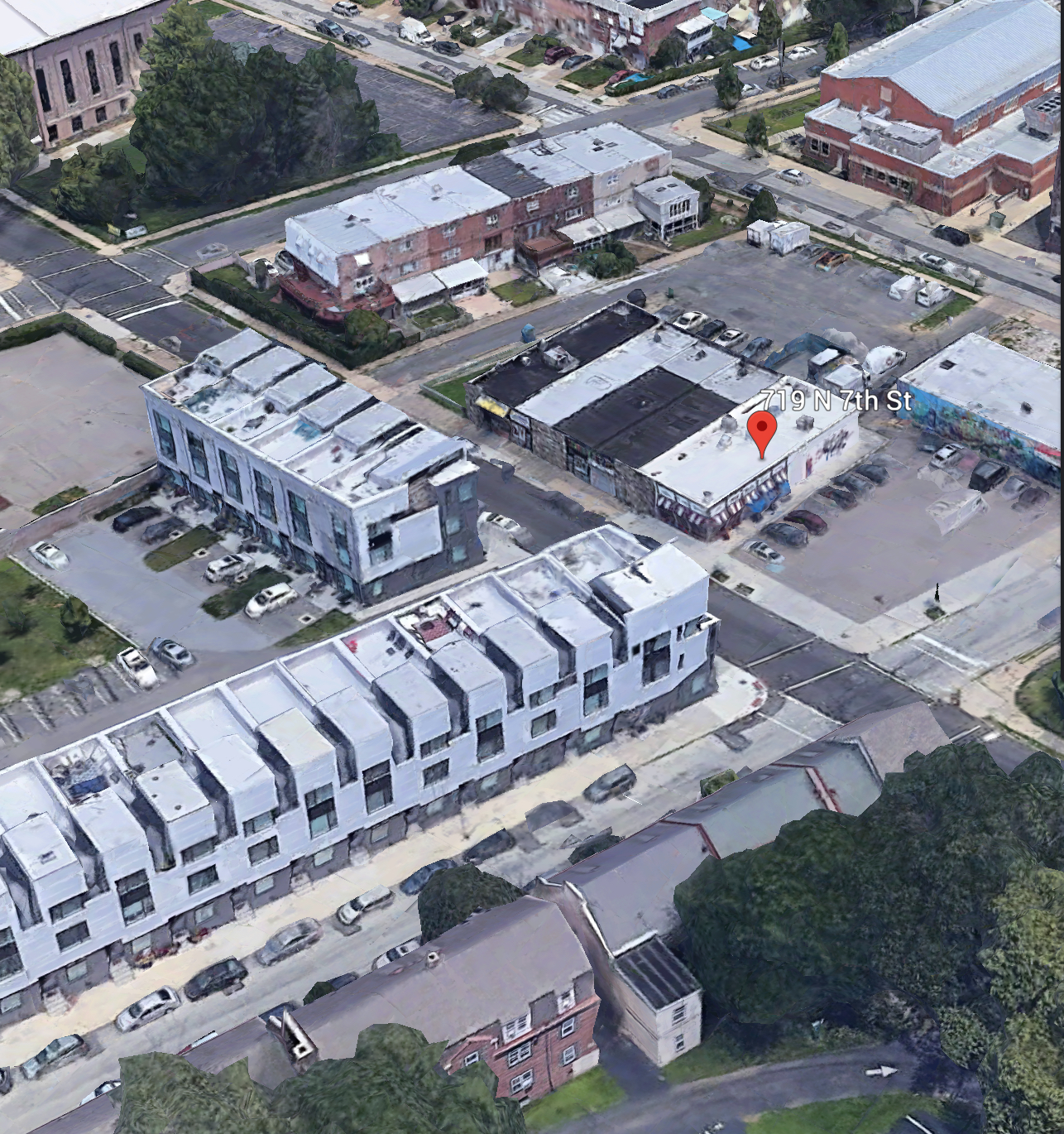 Aerial view of 711-19 North 7th Street. Credit: Google Maps