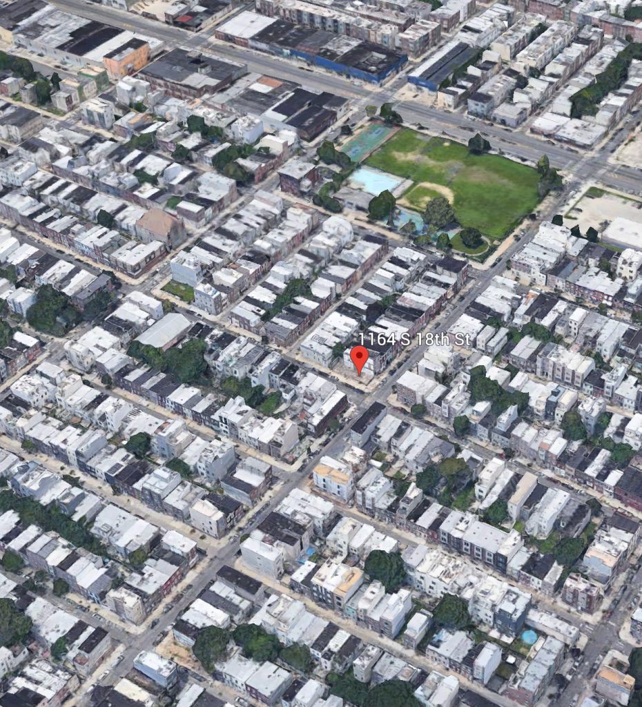 Aerial view of 1164 South 18th Street. Credit: Google