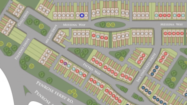 Aerial site plan of Siena Place.