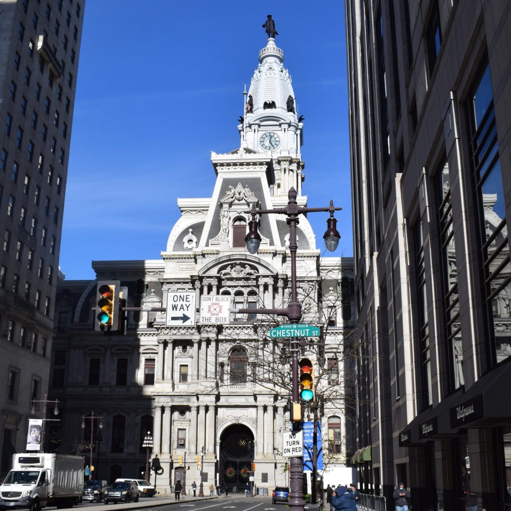 Philadelphia City Hall from Broad Street. Photo and edit by Thomas Koloski