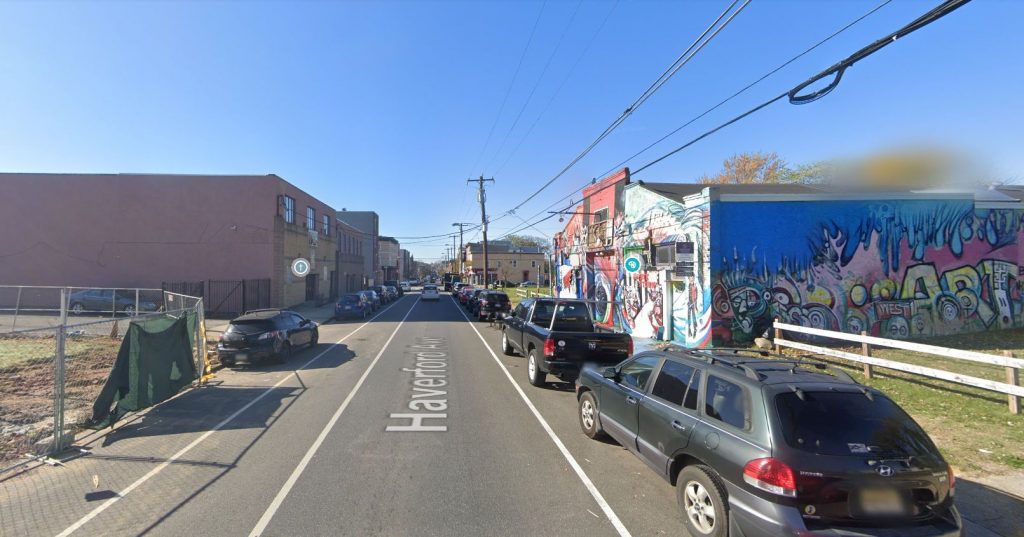 Haverford Avenue, with 3611 Haverford Avenue on the right. Looking west. Credit: Google Maps