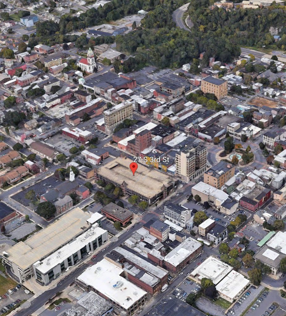 Aerial view of 37 South 3rd Street. Credit: Google.