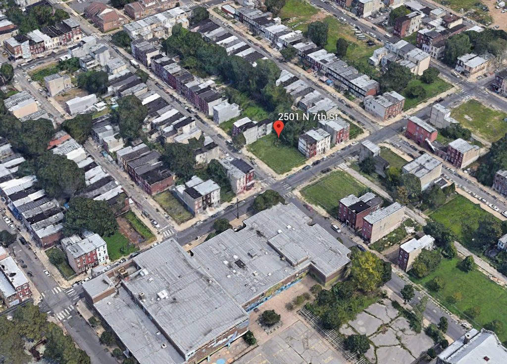 Aerial view of 2501 North 7th Street. Credit: Google.