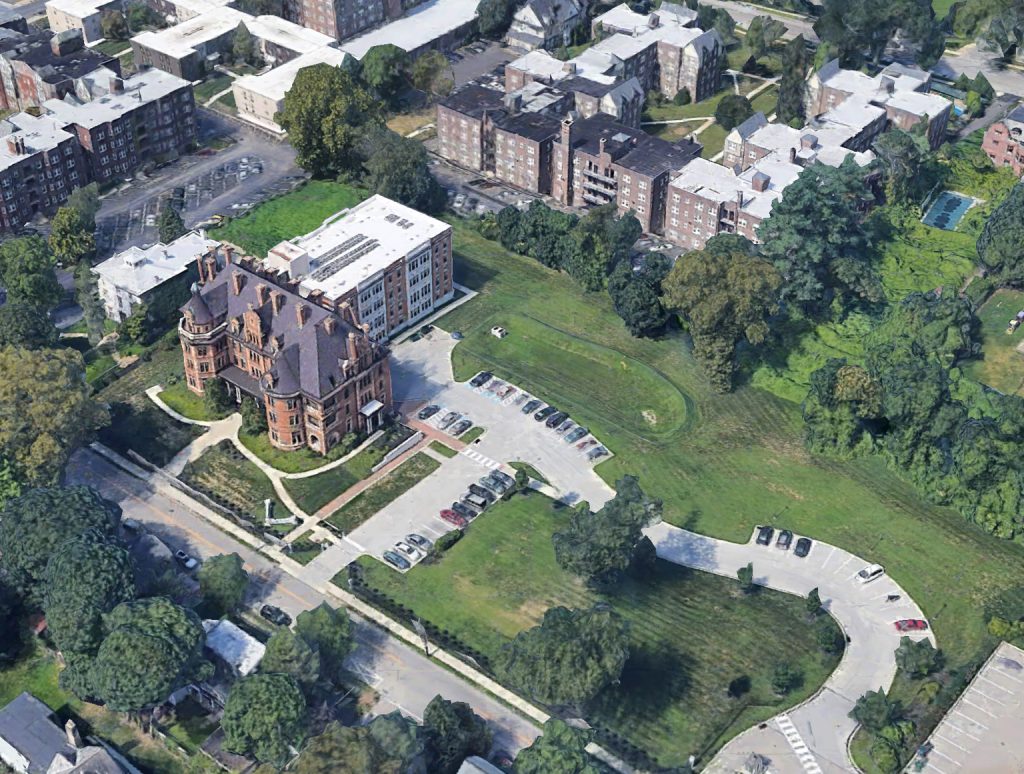 Aerial view of 201 West Johnson Street. Credit: Google.