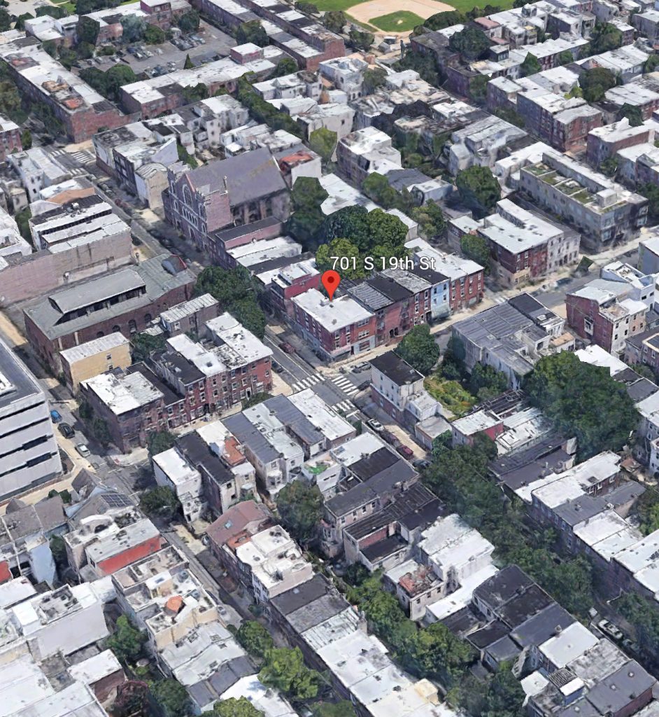 Former aerial view of 701 South 19th Street. Credit: Google