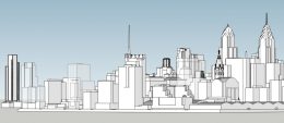 Market West and Washington Square West proposals. Image and models by Thomas Koloski