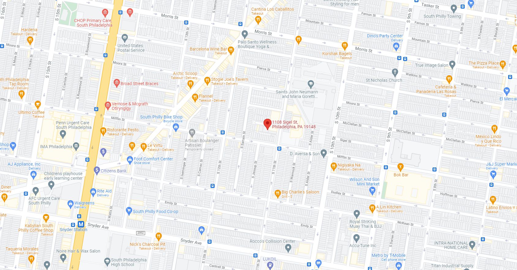 1108-12 Sigel Street. Credit: Google Maps