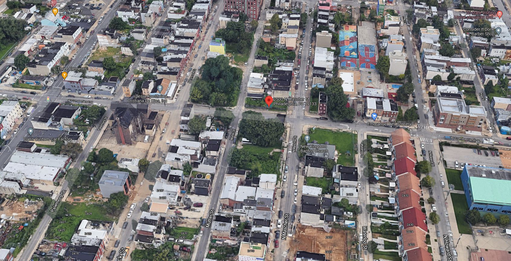 2500 North Mascher Street. Looking north. Credit: Google Maps