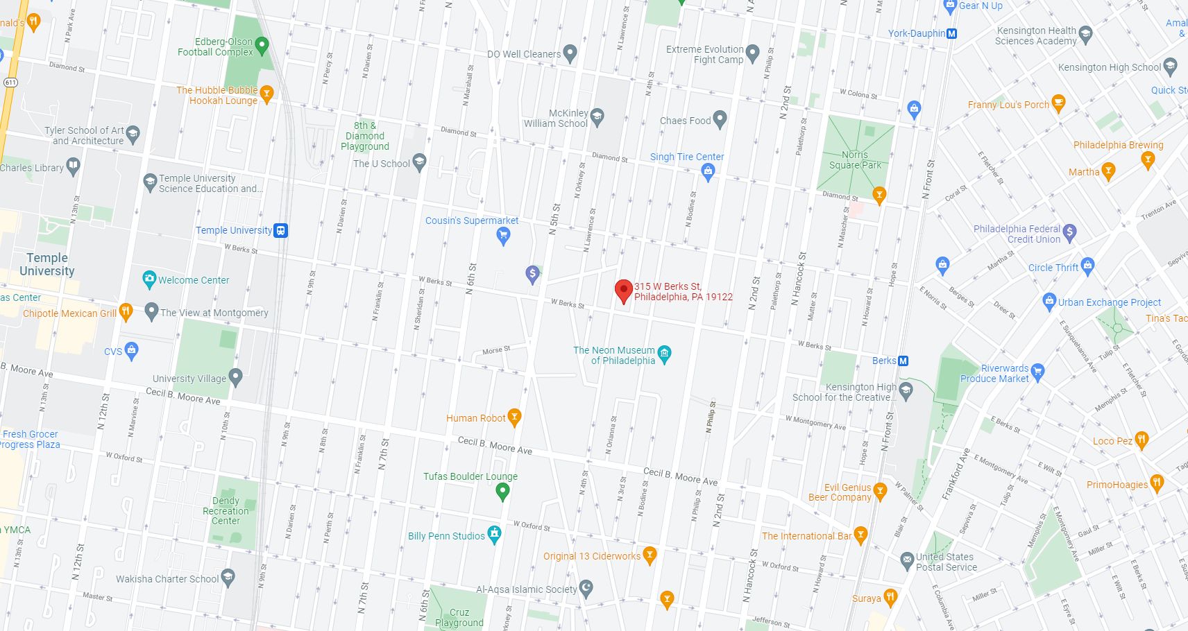 315 West Berks Street. Credit: Google Maps
