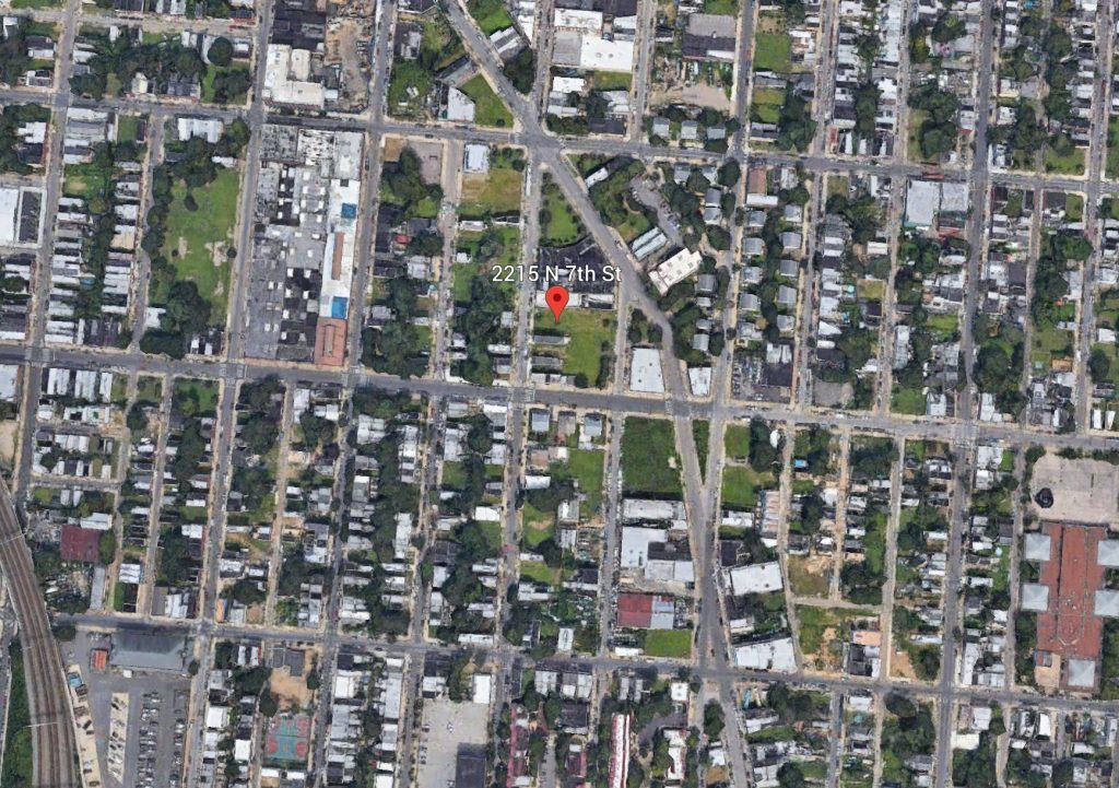 Aerial view of 2215 North 7th Street. Credit: Google.