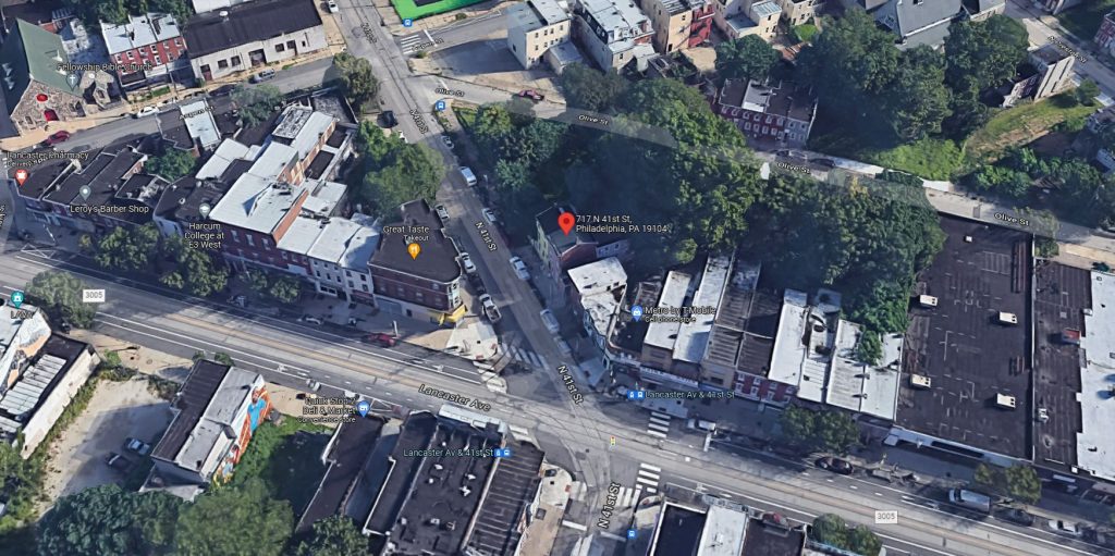 717 North 41st Street. Looking northeast. Credit: Google Maps