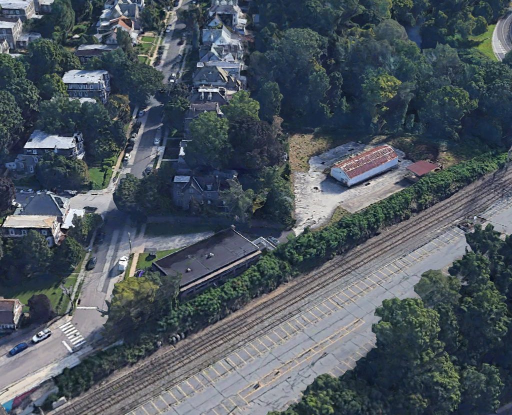 Aerial view of 90 Rochelle Avenue. Credit: Google.