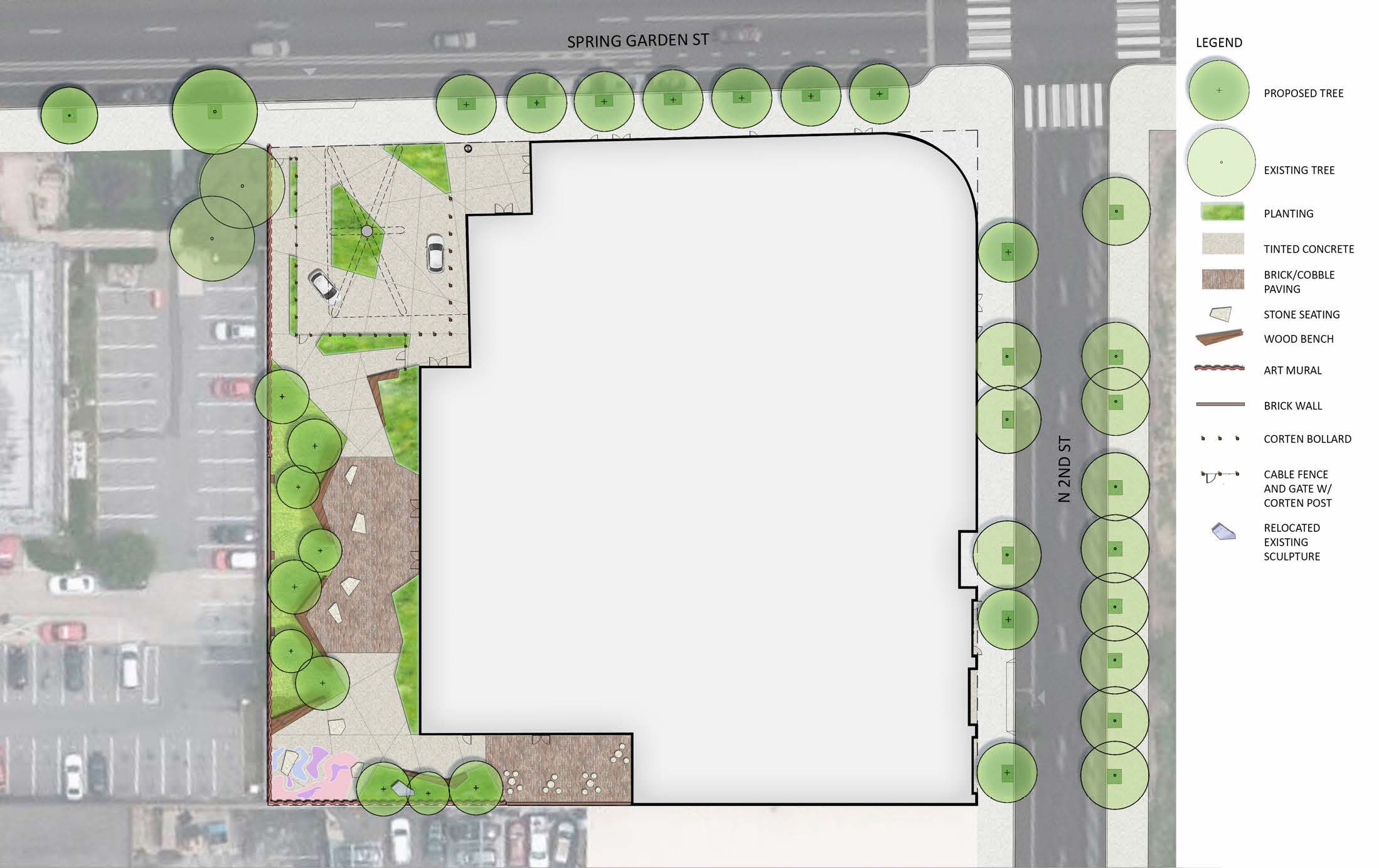 200 Spring Garden Street. Site plan. Credit: Handel Architects