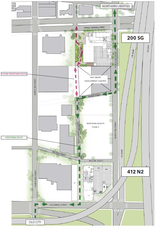 200 Spring Garden Street and 412 North 2nd Street. Site plan. Credit: Handel Architects