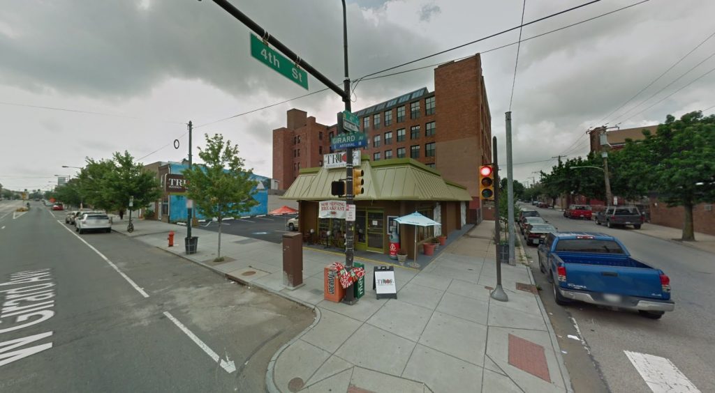 342-54 West Girard Avenue. Looking southeast. June 2011. Credit: Google Street View