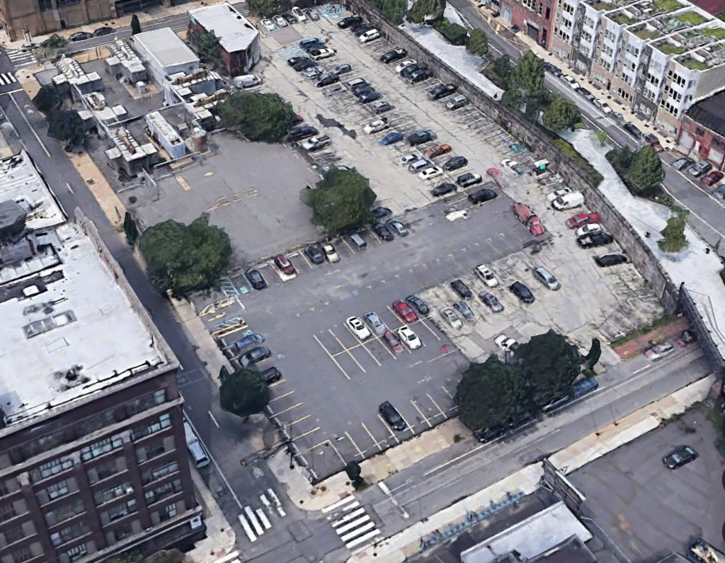 Aerial view of 1201-15 Callowhill Street. Credit: Google.