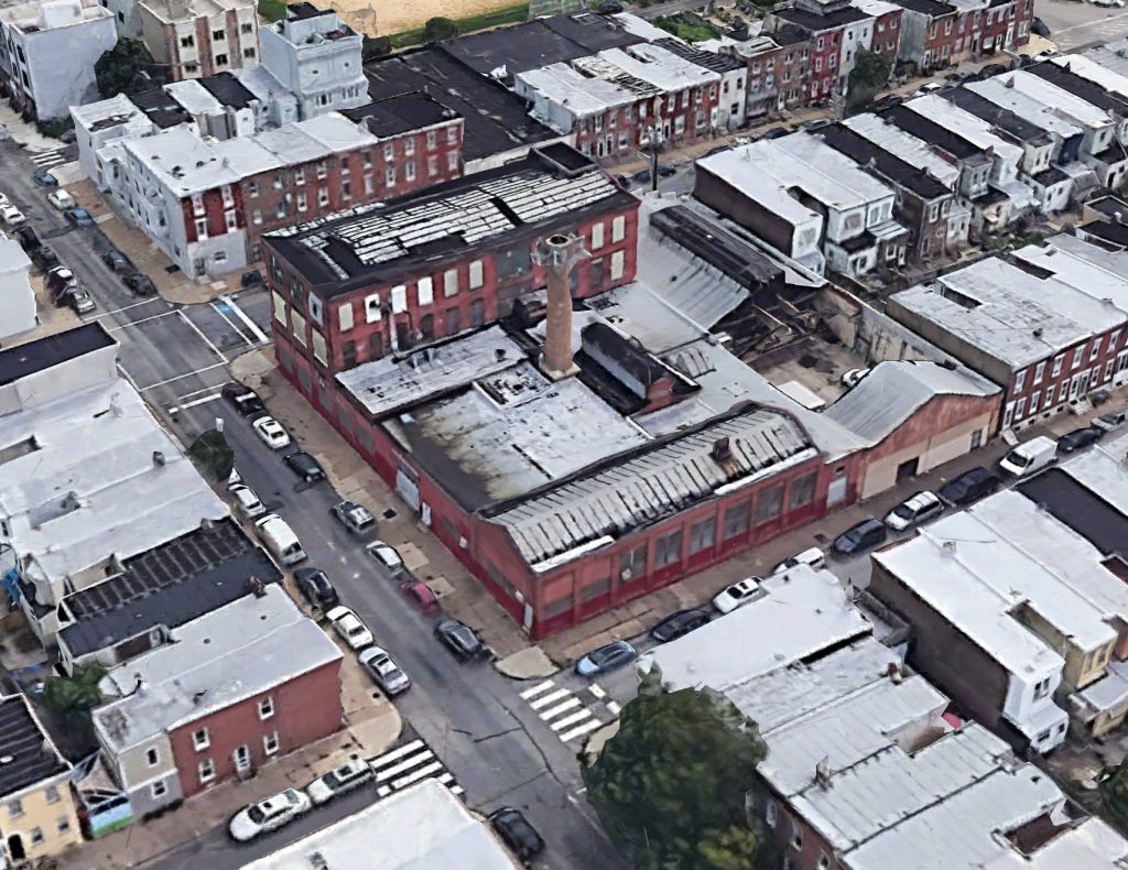 Aerial view of 2400-12 East Huntingdon Street. Credit: Google.