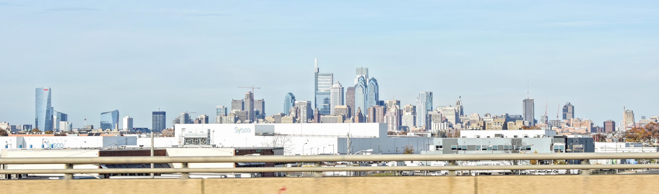 Philadelphia skyline from the I-95. Photo by Thomas Koloski